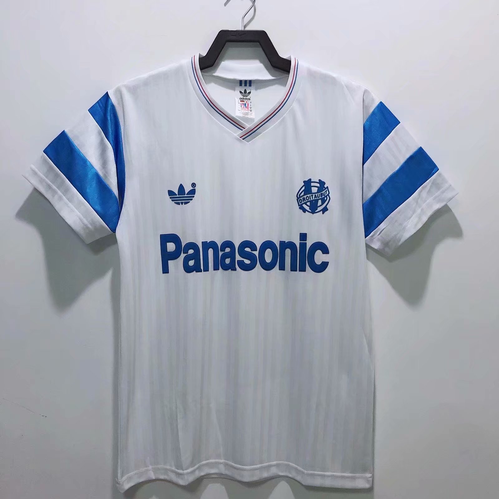 90 -91 Retro Version Olympique de Marseille Home White Thailand Soccer Jersey AAA-811