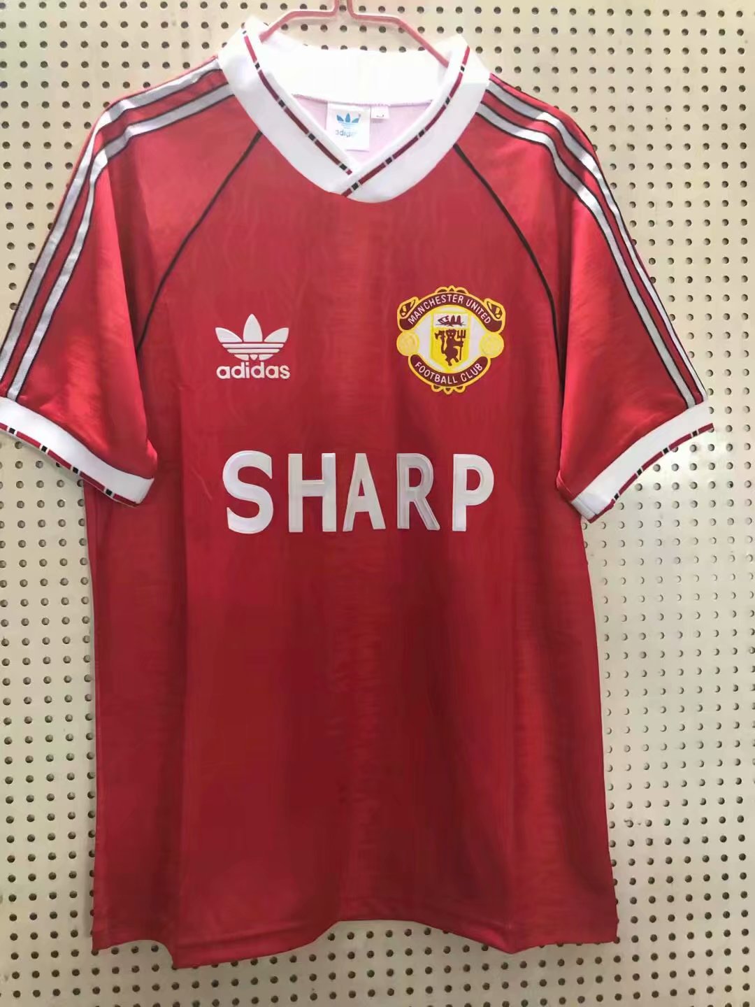 90-92 Retro Version Manchester United Home Red Thailand Soccer Jersey AAA-311