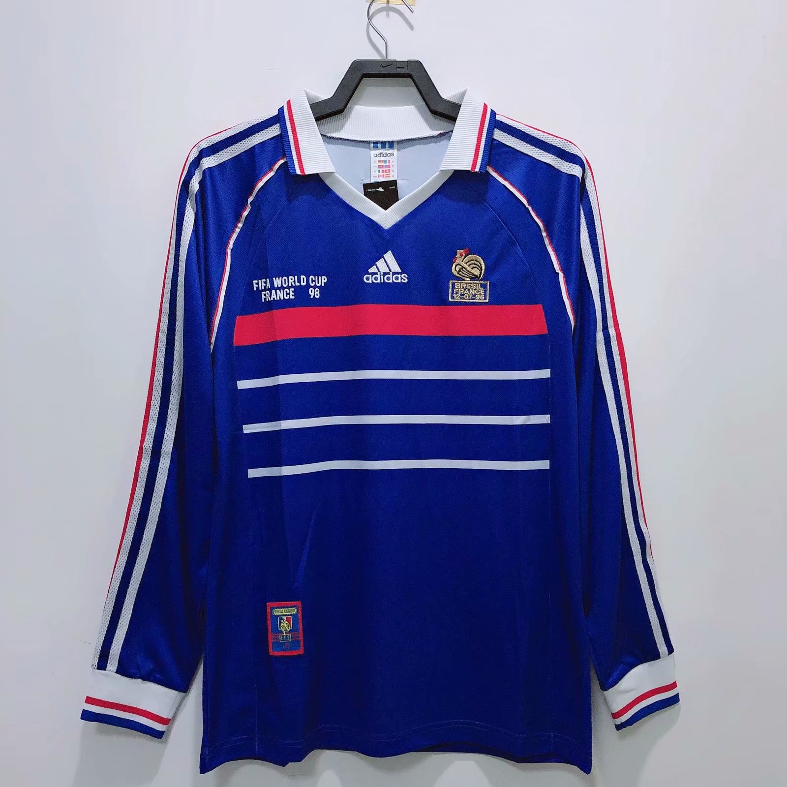 1998 Retro Version World Cup France Home Blue Thailand Soccer Jersey AAA-311