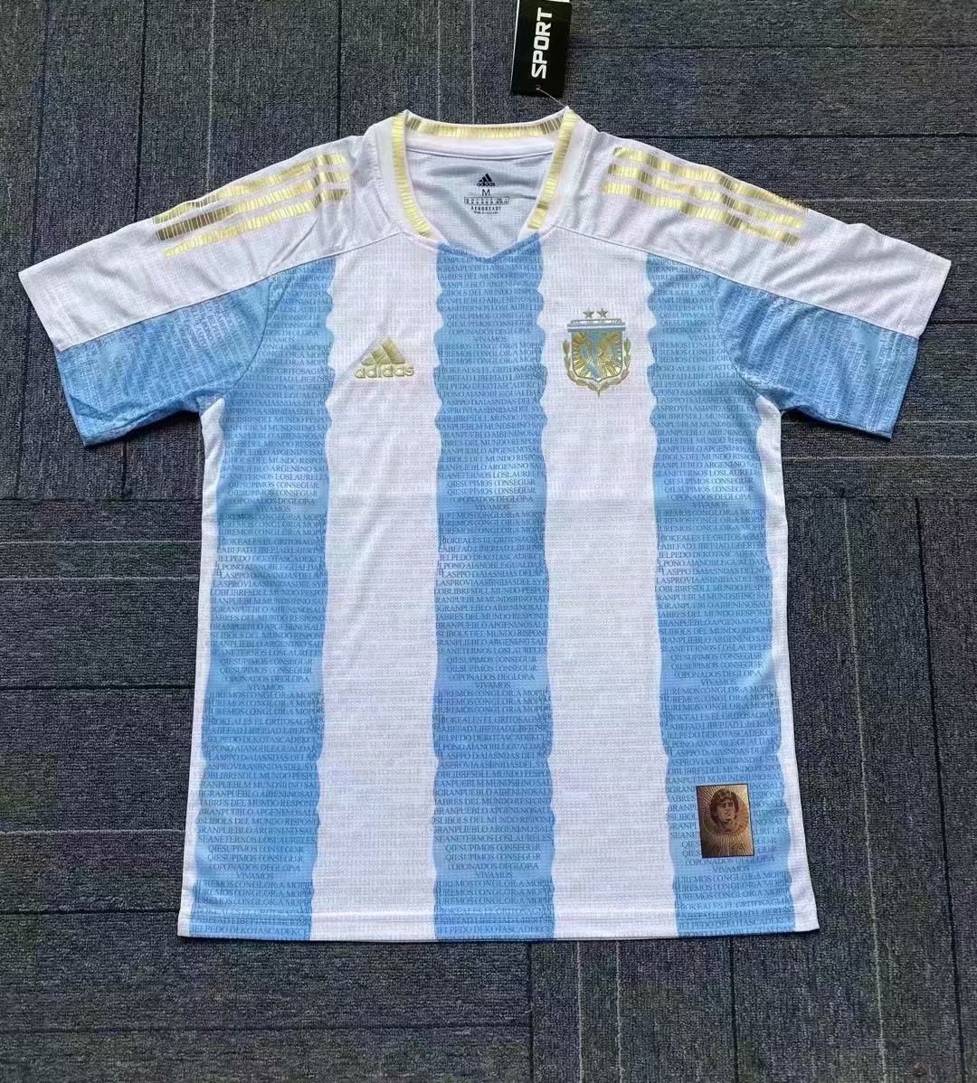 Player Version 200 Commemorative Edition Argentina Home Blue White Thailand Soccer Jersey AAA-1099/709