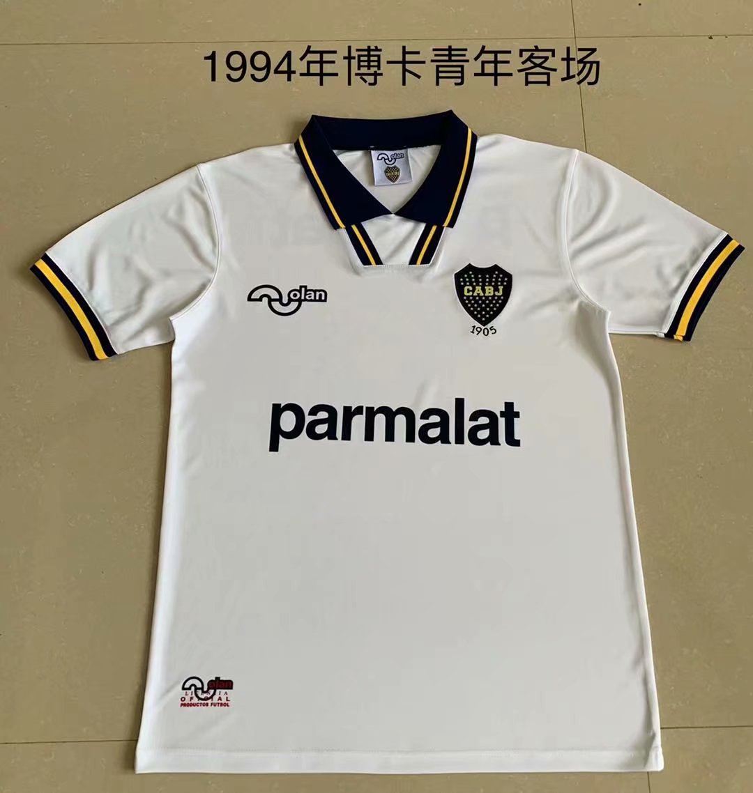 1994 Retro Version Boca Juniors White Thailand Soccer Jersey AAA-709