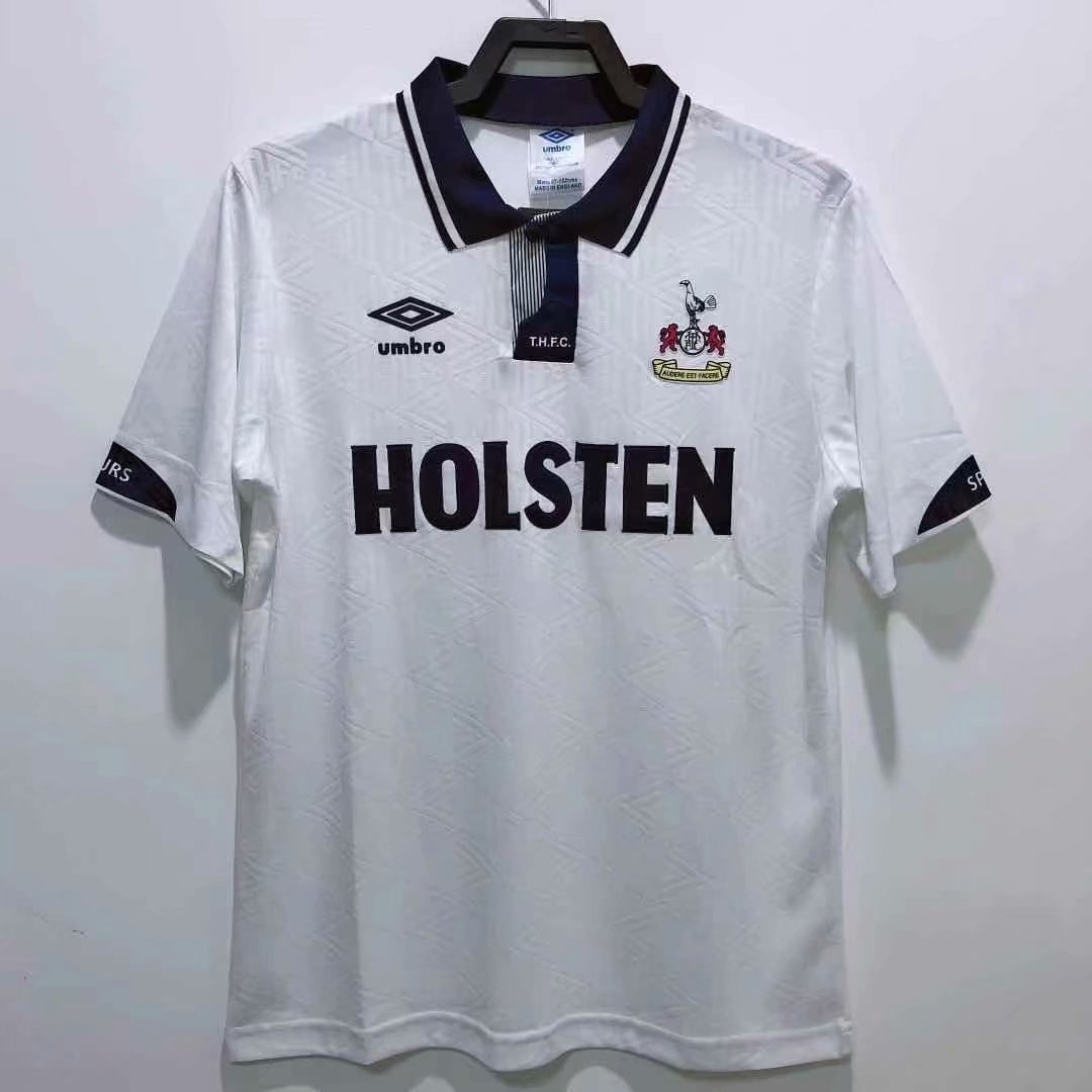 92-94 Tottenham Hotspur Home White Thailand Soccer Jersey AAA-811