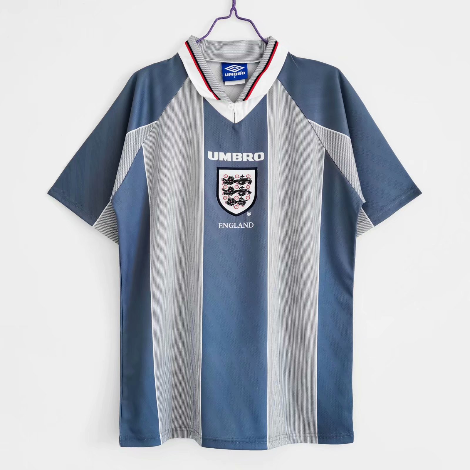 1996 Retro Version England Away Gray Thailand Soccer Jersey AAA-710