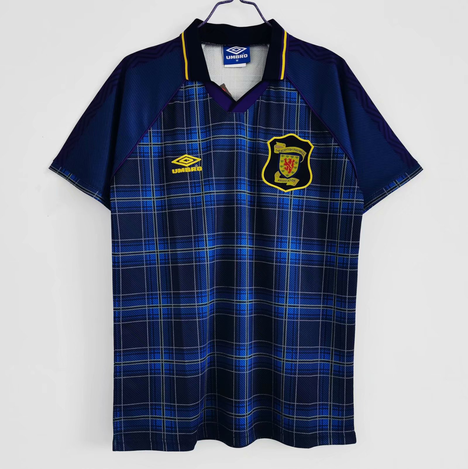 94-96 Scotland Home Black & Blue Thailand Soccer Jersey AAA-710