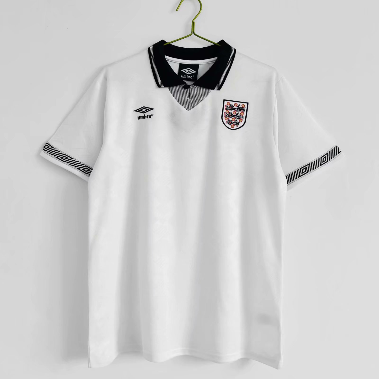 90Retro Version England Home White Thailand Soccer Jersey AAA-710