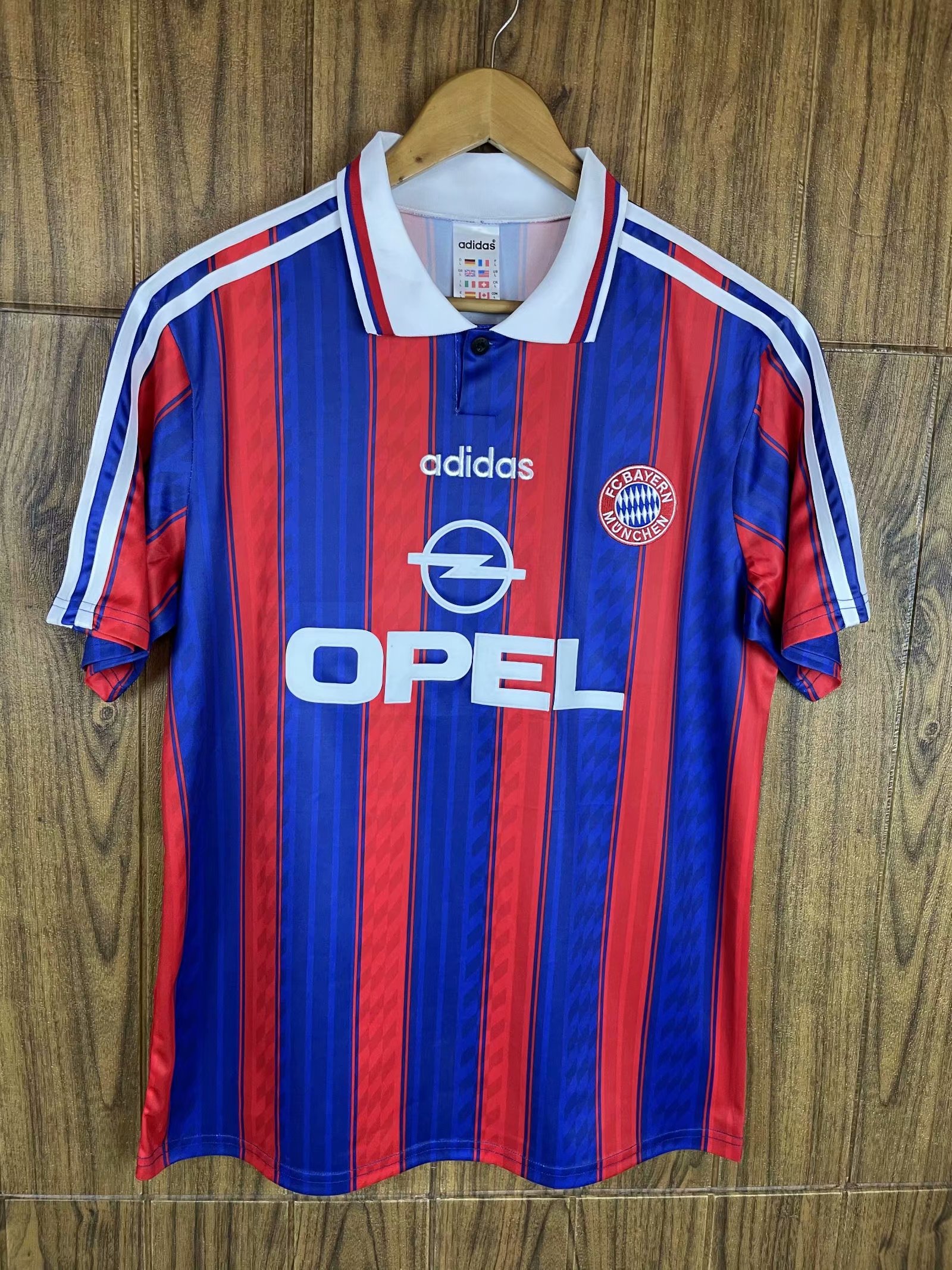 95-97 Retro Version Bayern München Home Red & Blue Thailand Soccer Jersey AAA-601/503