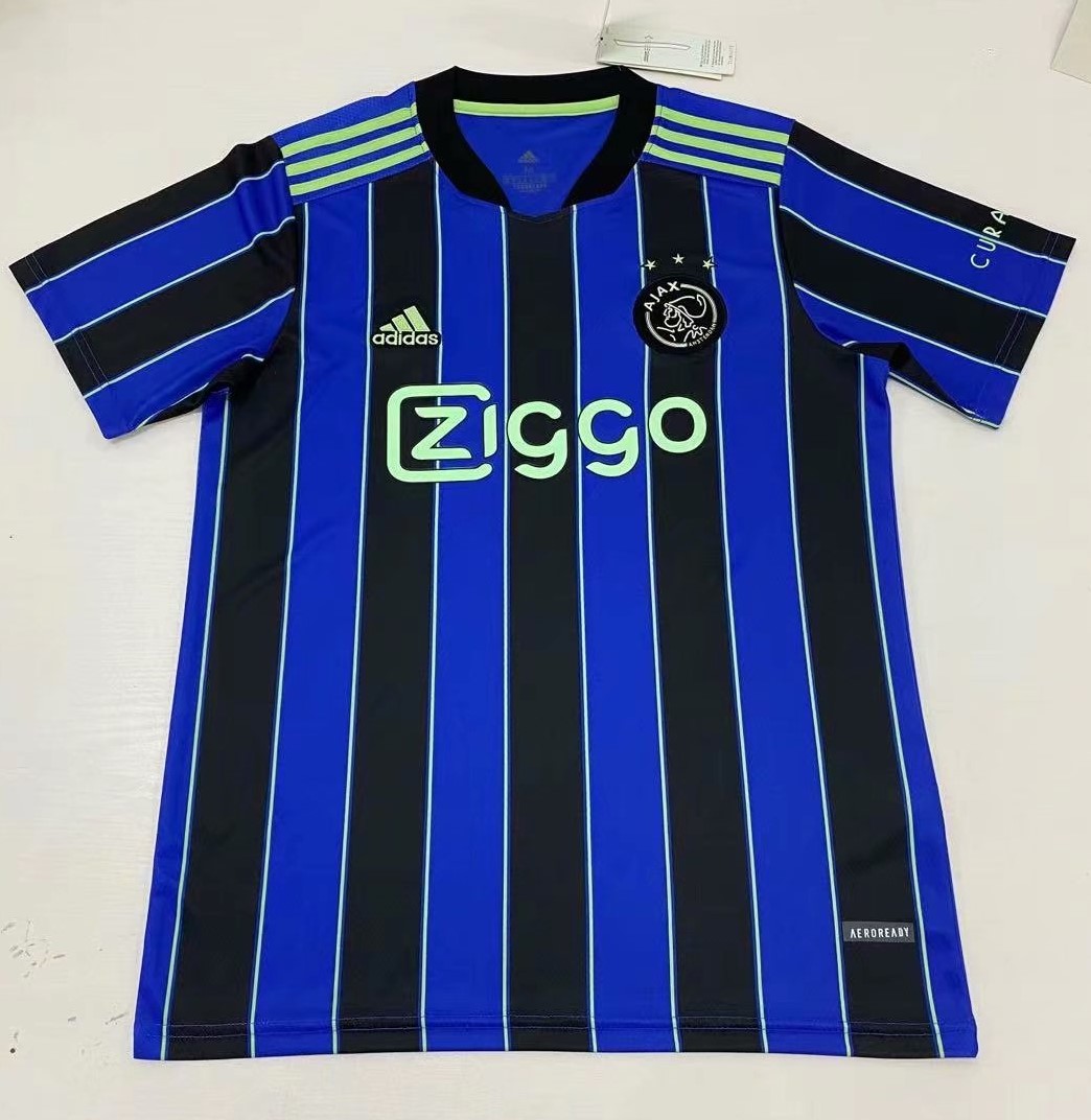 2021-22 Ajax Blue & Black Thailand Soccer Jersey AAA-320