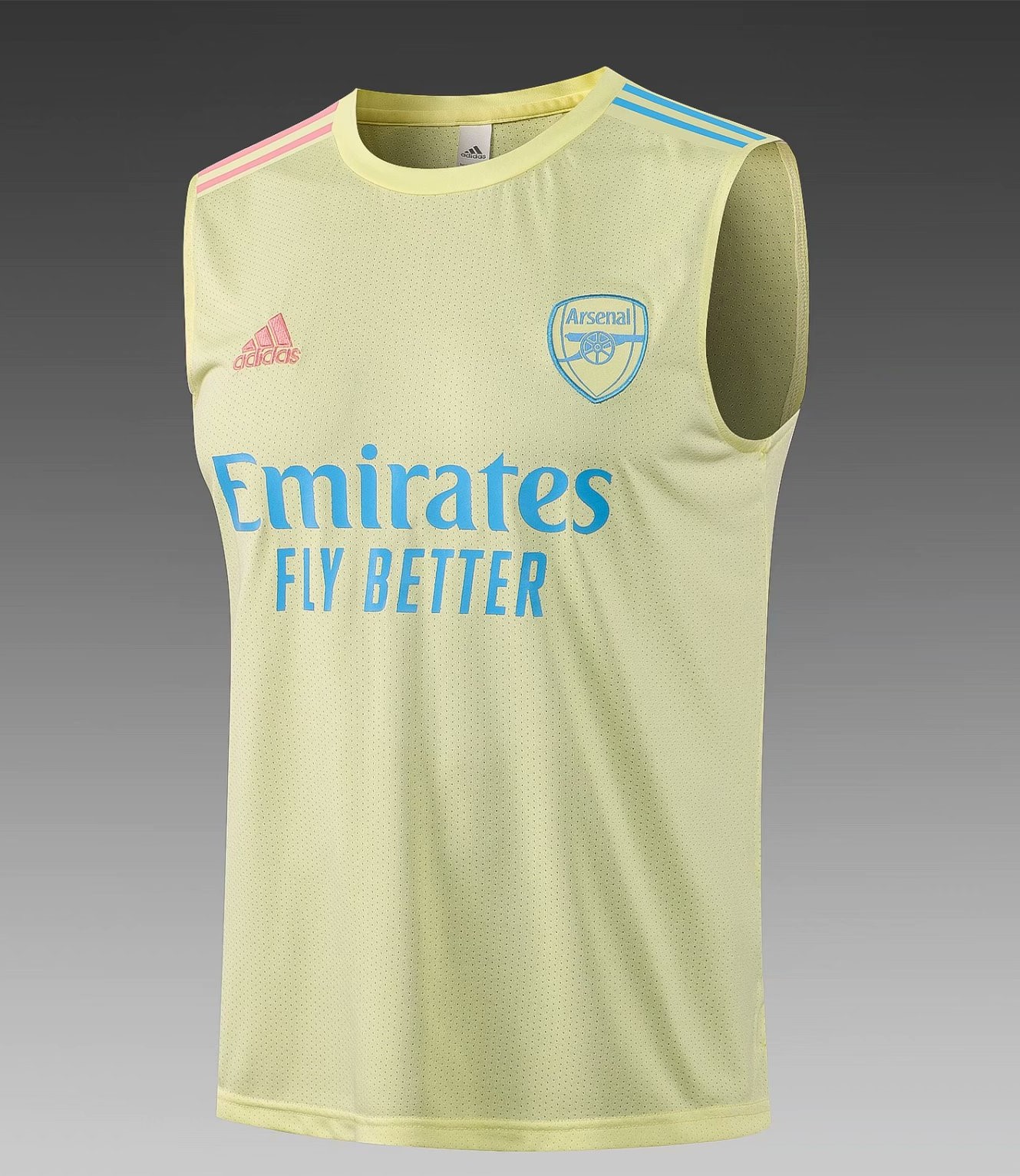 2021-2022 Arsenal Yellow Thailand Training Soccer Jersey Vest-815