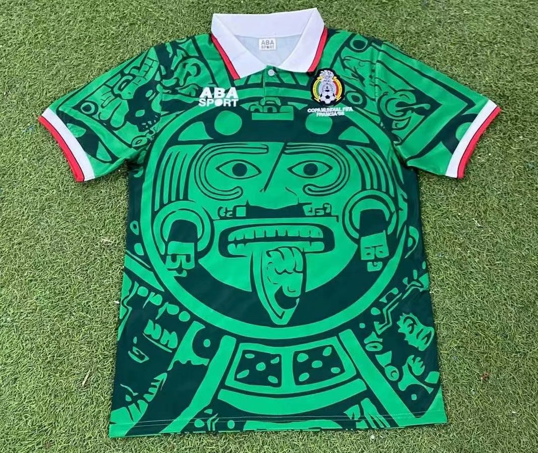 98 Retro Version Mexico Home Green Thailand Soccer Jersey AAA-503