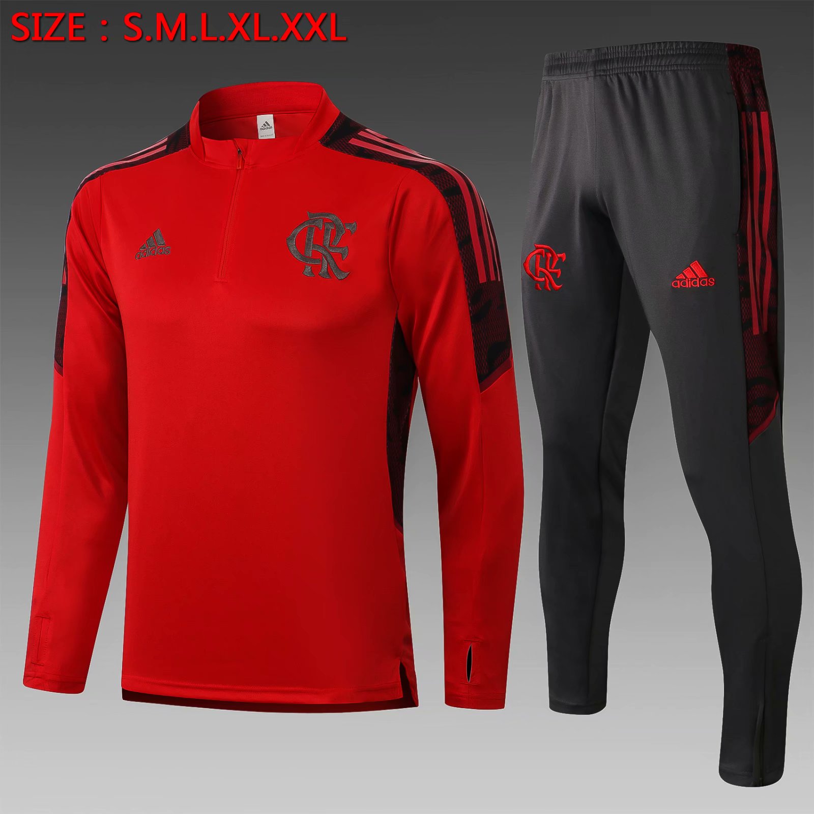 2021/2022 Flamengo Red Thailand Tracksuit Uniform-815