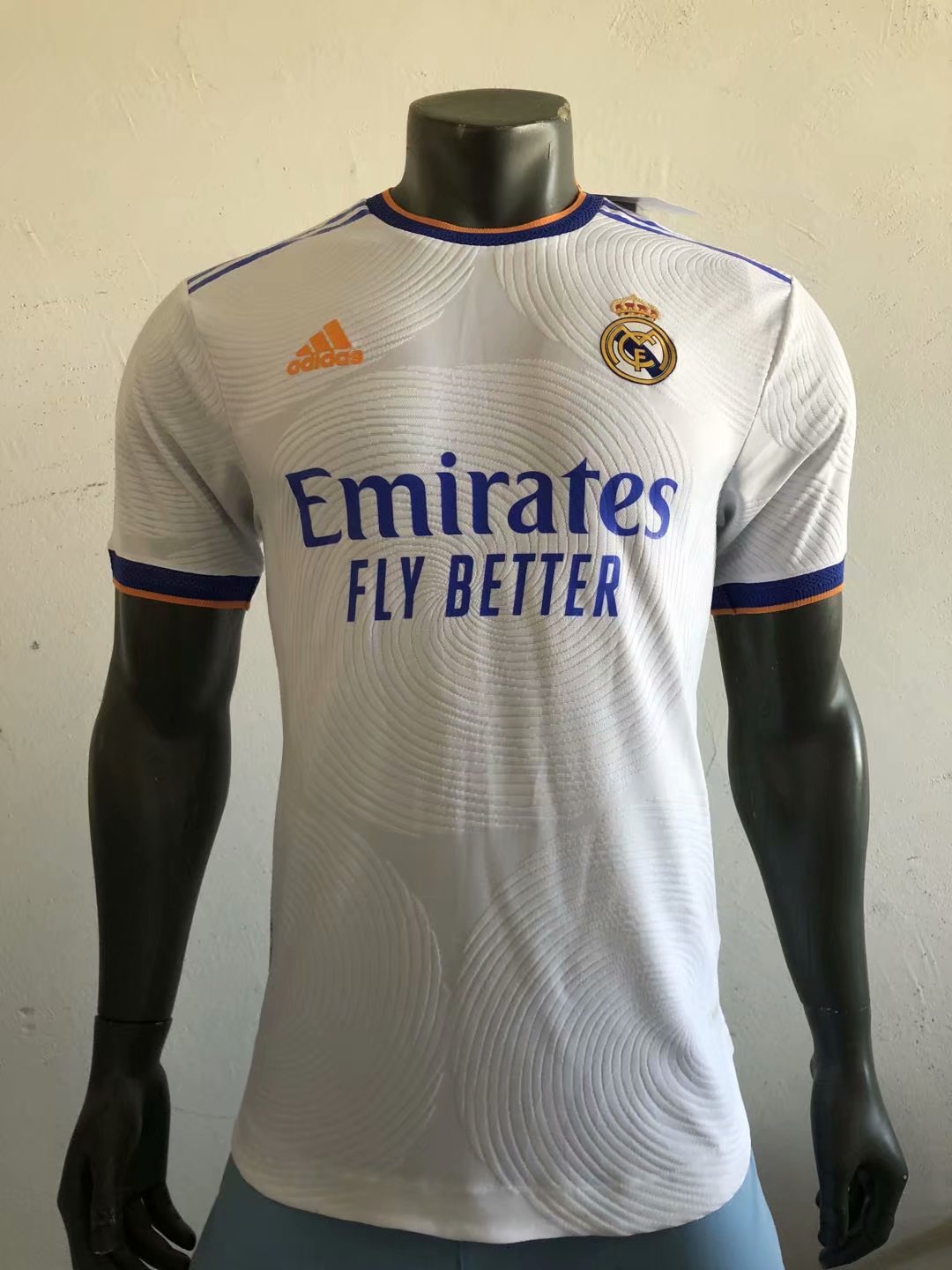 Player Version 2021-22 Real Madrid Home White Thailand Soccer Jersey AAA-MY