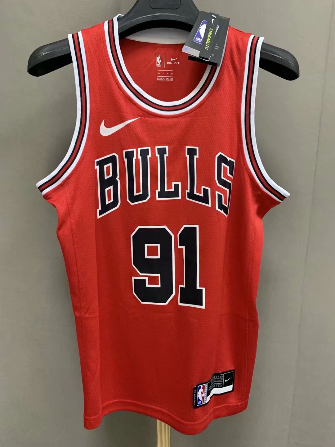 Chicago Bull Red  #91 NBA Jersey-36