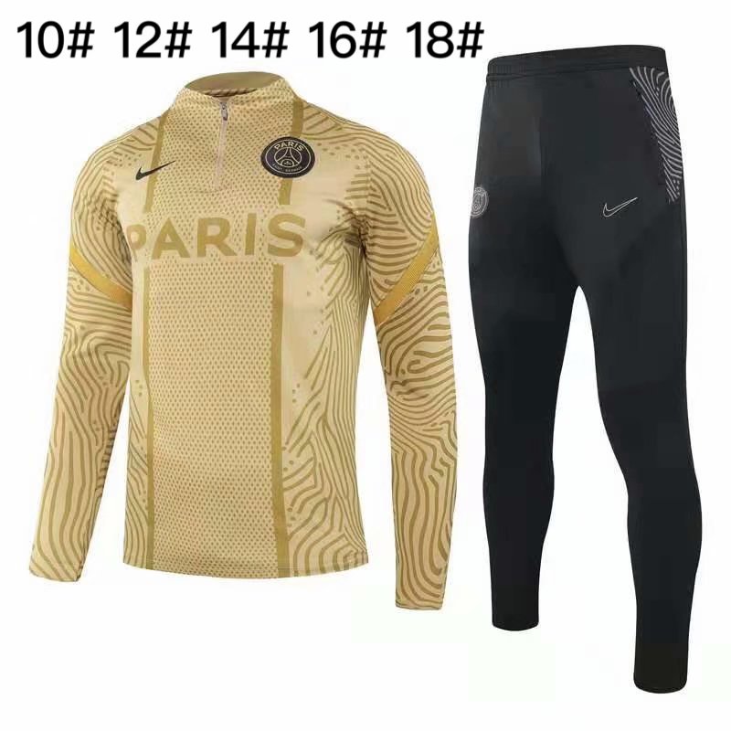 2020-2021 Paris SG Yellow Youth/Kids Thailand Soccer Tracksuit Uniform-38