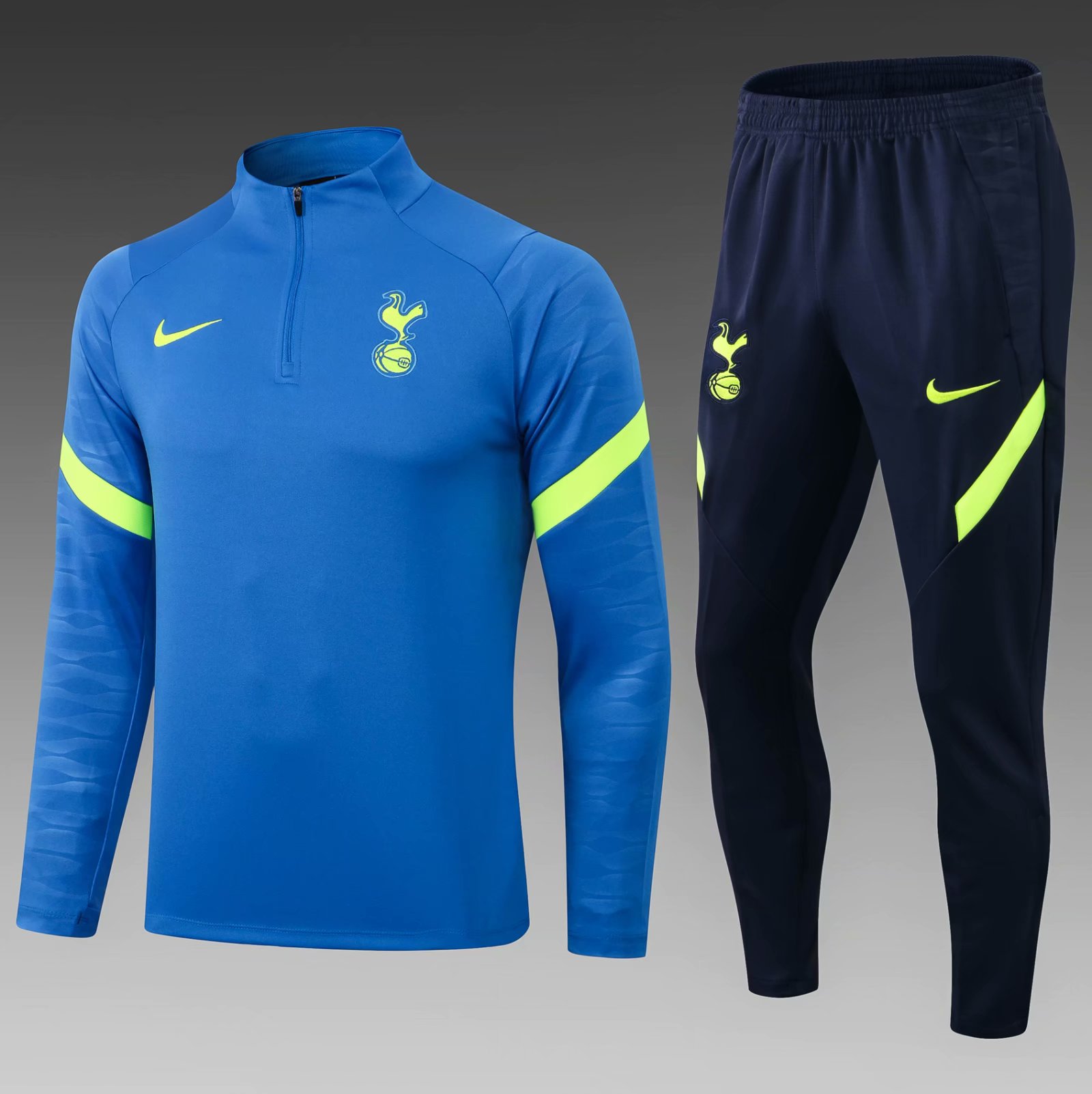 2021/2022 Tottenham Hotspur Blue Thailand Soccer Tracksuit Uniform-411