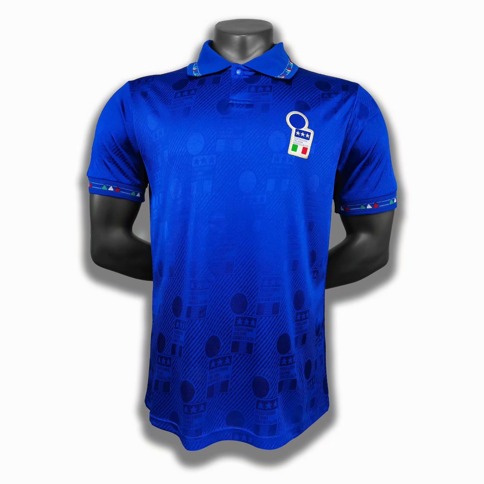 Retro Version Italy Blue Thailand Soccer Jersey AAA-710