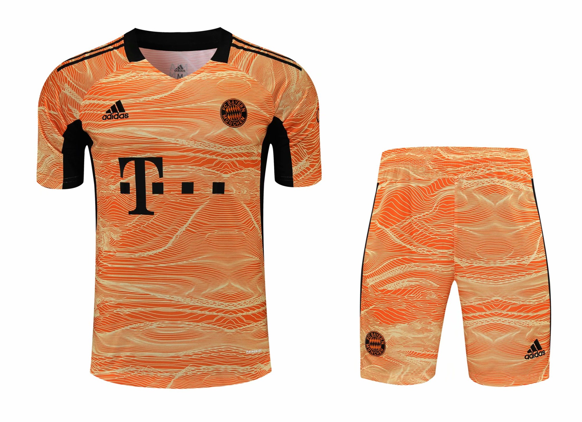 2021/22 Bayern München Goalkeeper Orange Thailand Soccer Uniform-418