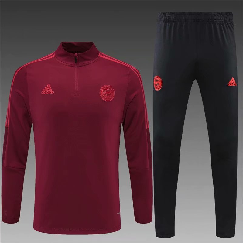 2021-2022 Bayern München Maroon Thailand Soccer Tracksuit Uniform-801