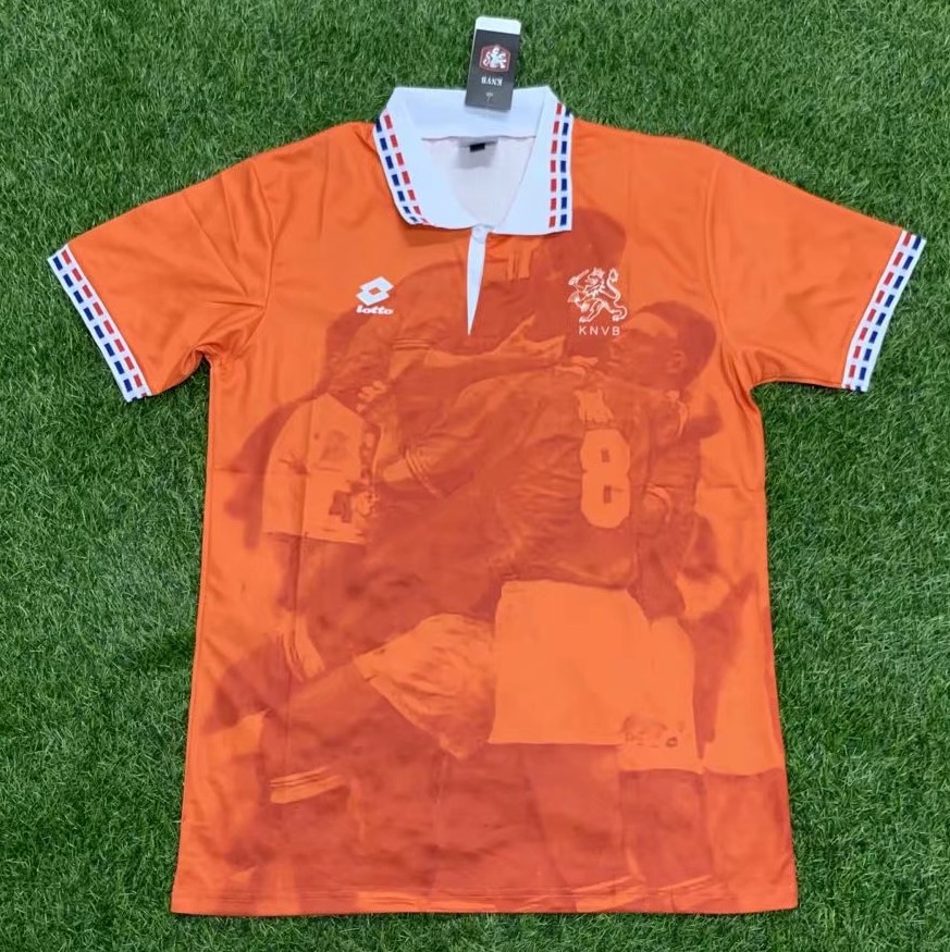1996 Retro Version Netherlands Home Orange Thailand Soccer Jersey AAA-503/1041/811