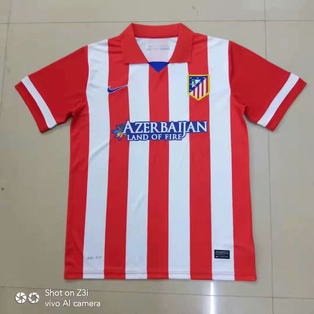 13-14 Retro Version Atlético Madrid Home Red & White Thailand Soccer Jersey AAA-522