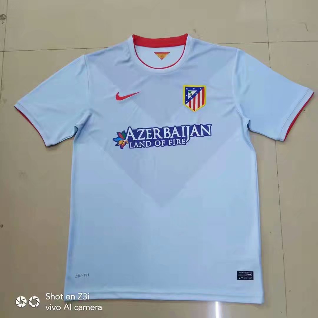 13-14 Retro Version Atlético Madrid Away Gray Thailand Soccer Jersey AAA-522