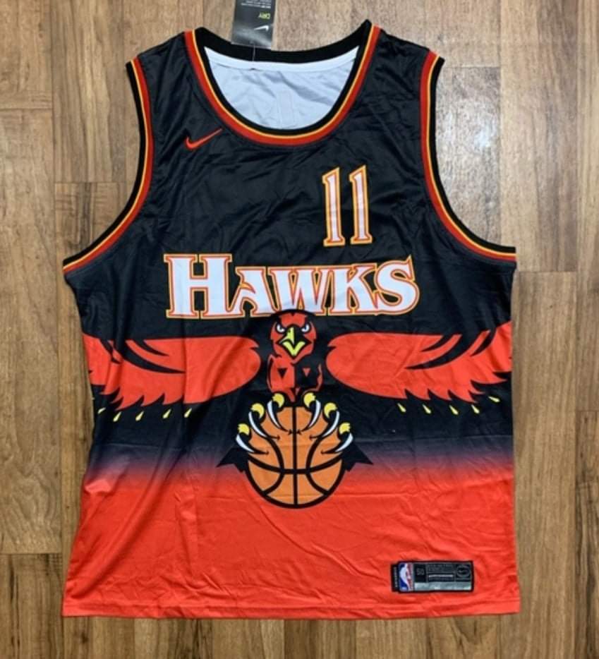 NBA Atlanta Hawks Black & Orange  #11 Jersey