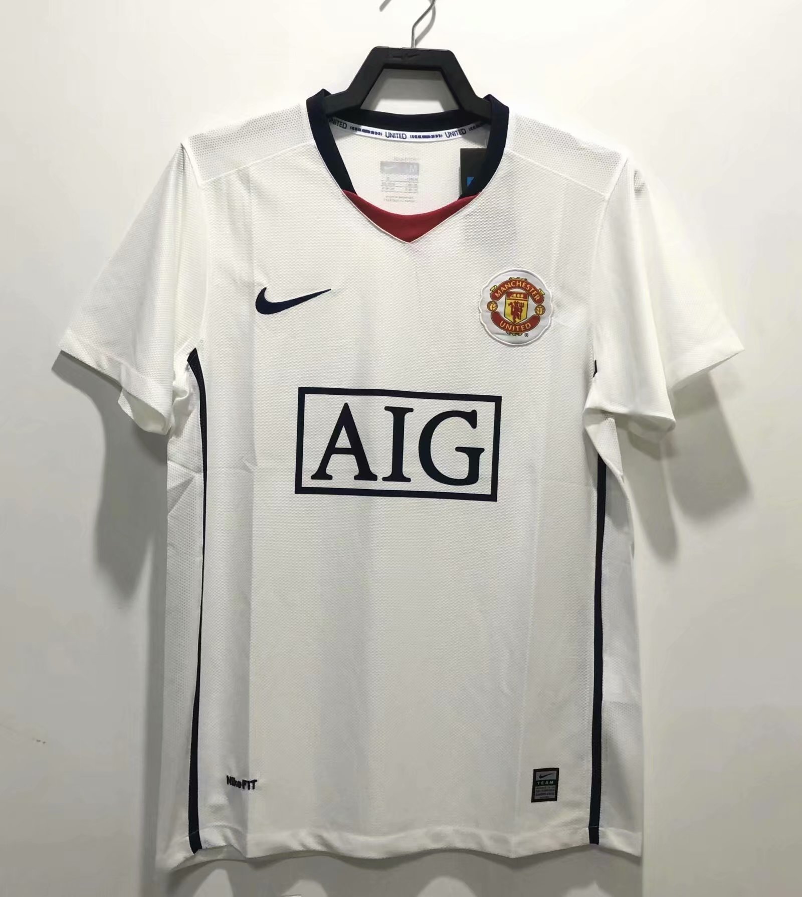 2008-2009 Retro Version Manchester United White Thailand Soccer Jersey AAA-311/601