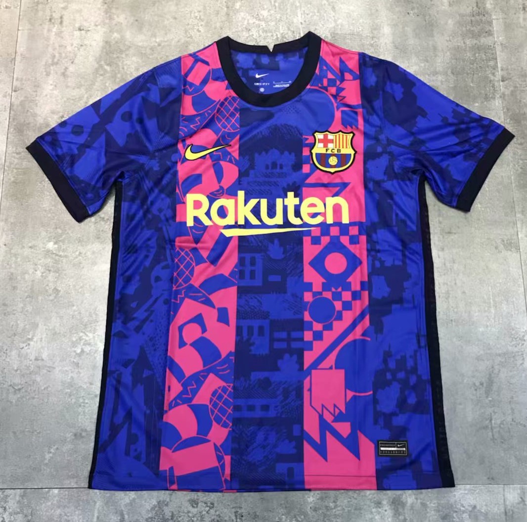 2021-22 Barcelona Blue & Red Thailand Soccer Jersey AAA-408