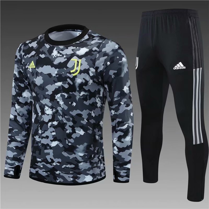 2021/2022 Juventus FC Gray & Black Thailand Soccer Tracksuit Uniform-801