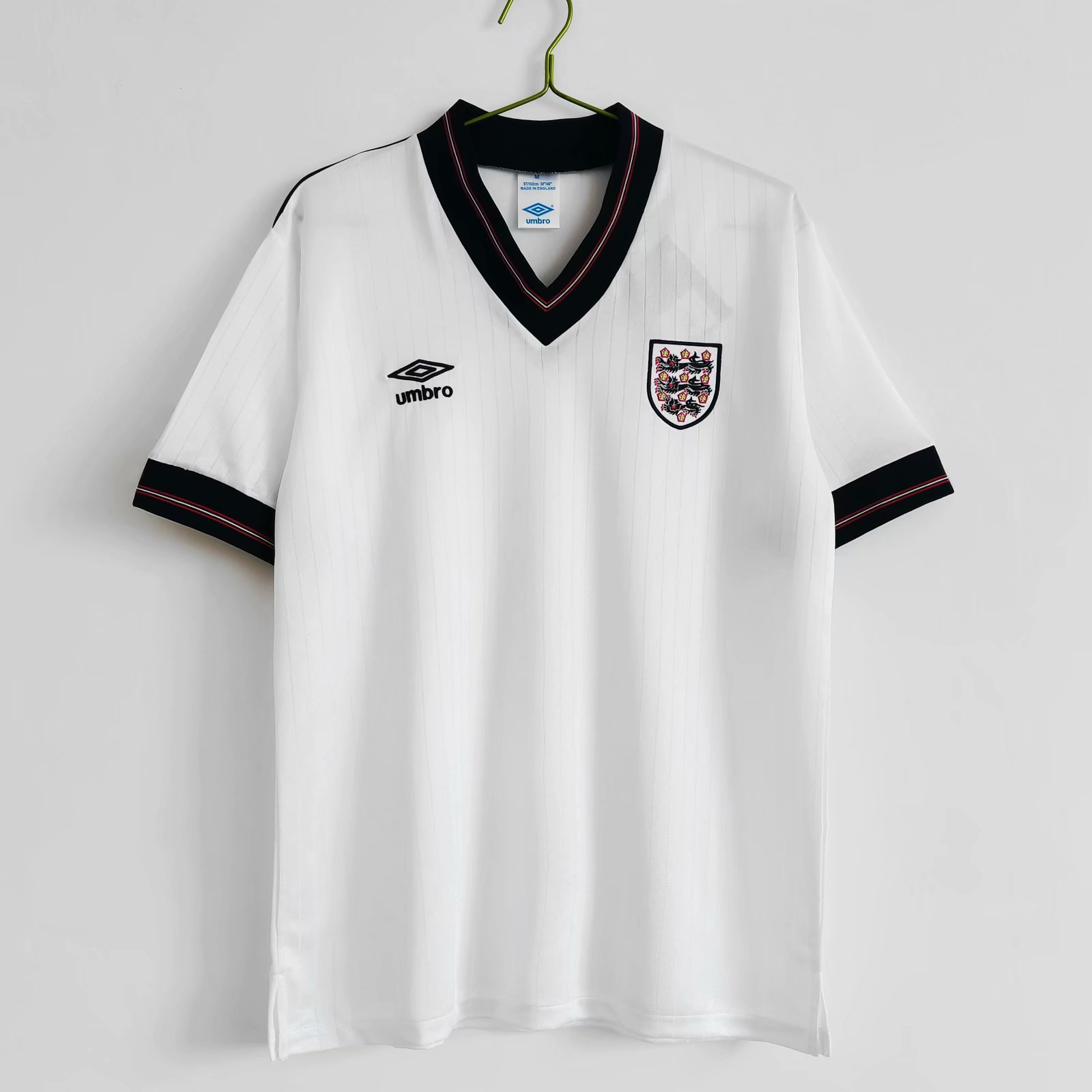 84-87 Retro Verison England Home White Thailand Soccer Jersey AAA-710