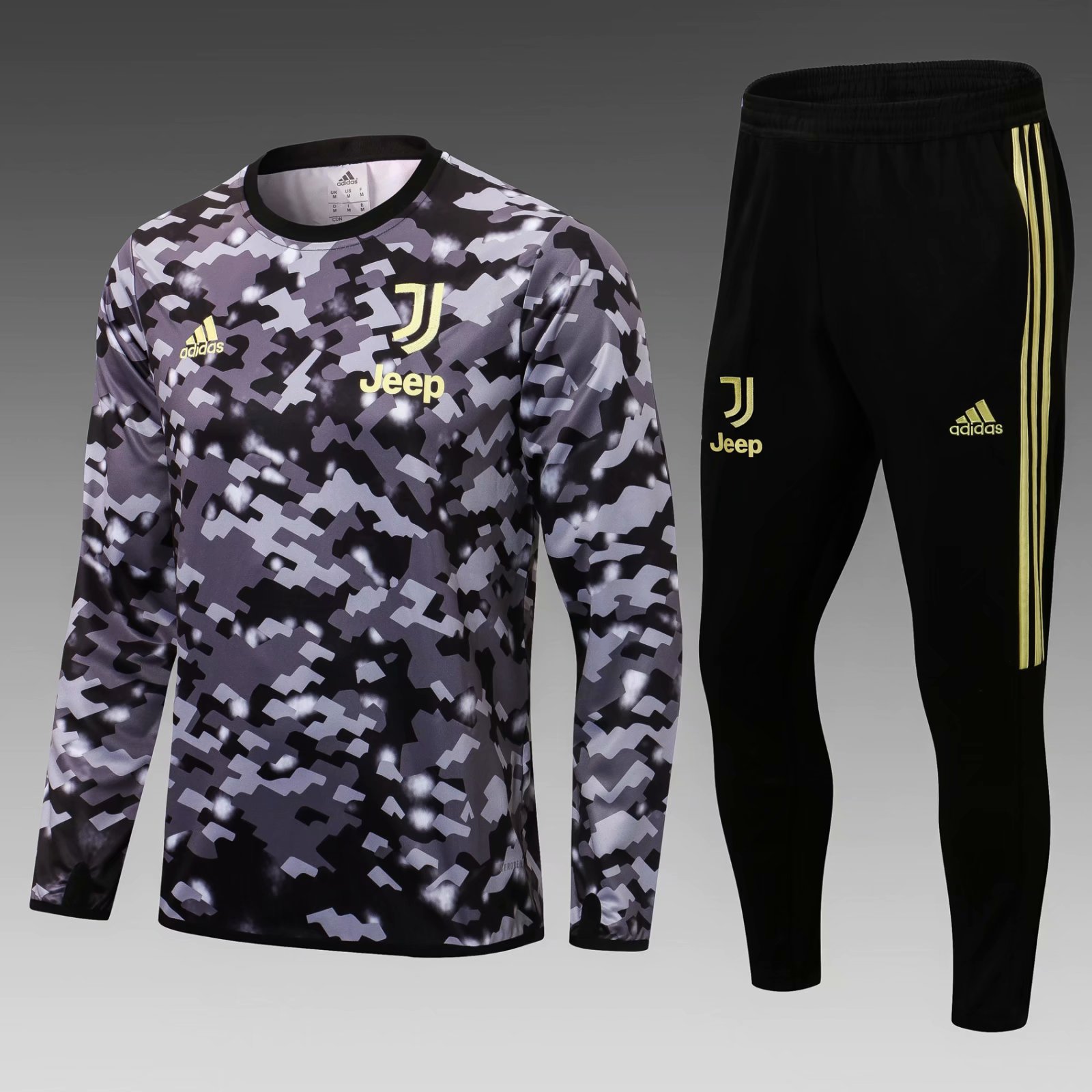 2021/2022 Juventus FC Gray & Black Round Collar Thailand Soccer Tracksuit Uniform-411