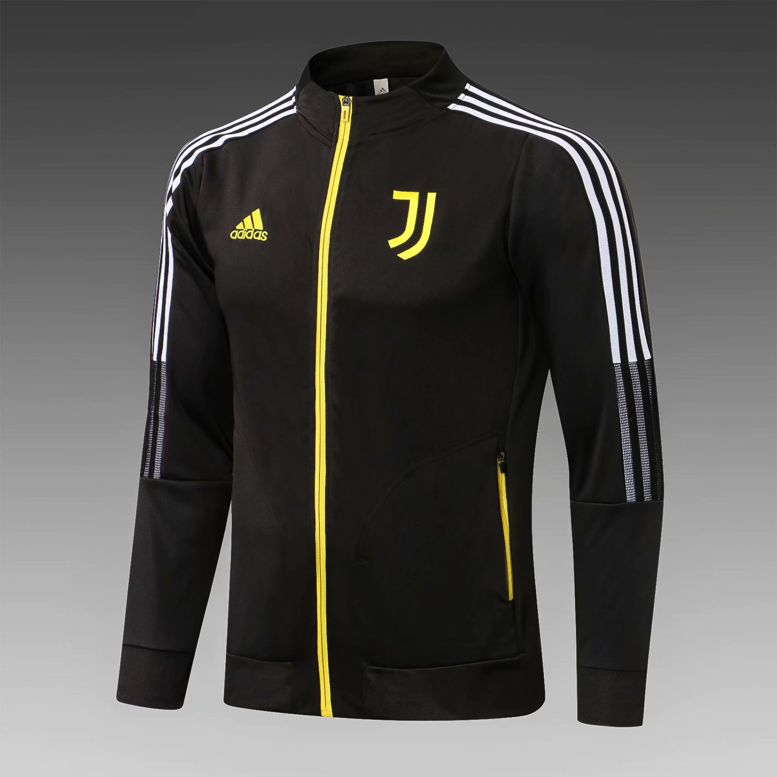 2021-22 Juventus FC Black High Collar Thailand Soccer Jacket Top-815