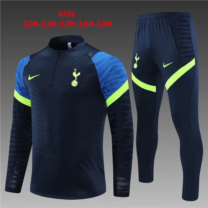 Player version 2021-22 Tottenham Hotspur Royal Blue Kids/Youth Soccer Tracksuit Uniform-801/GDP