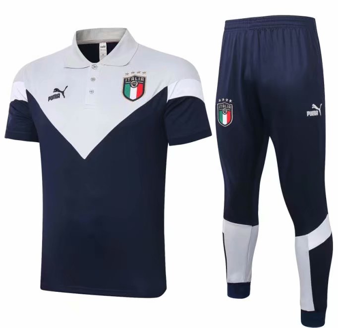 2021-22 Italy Royal Blue Polo Uniform-815