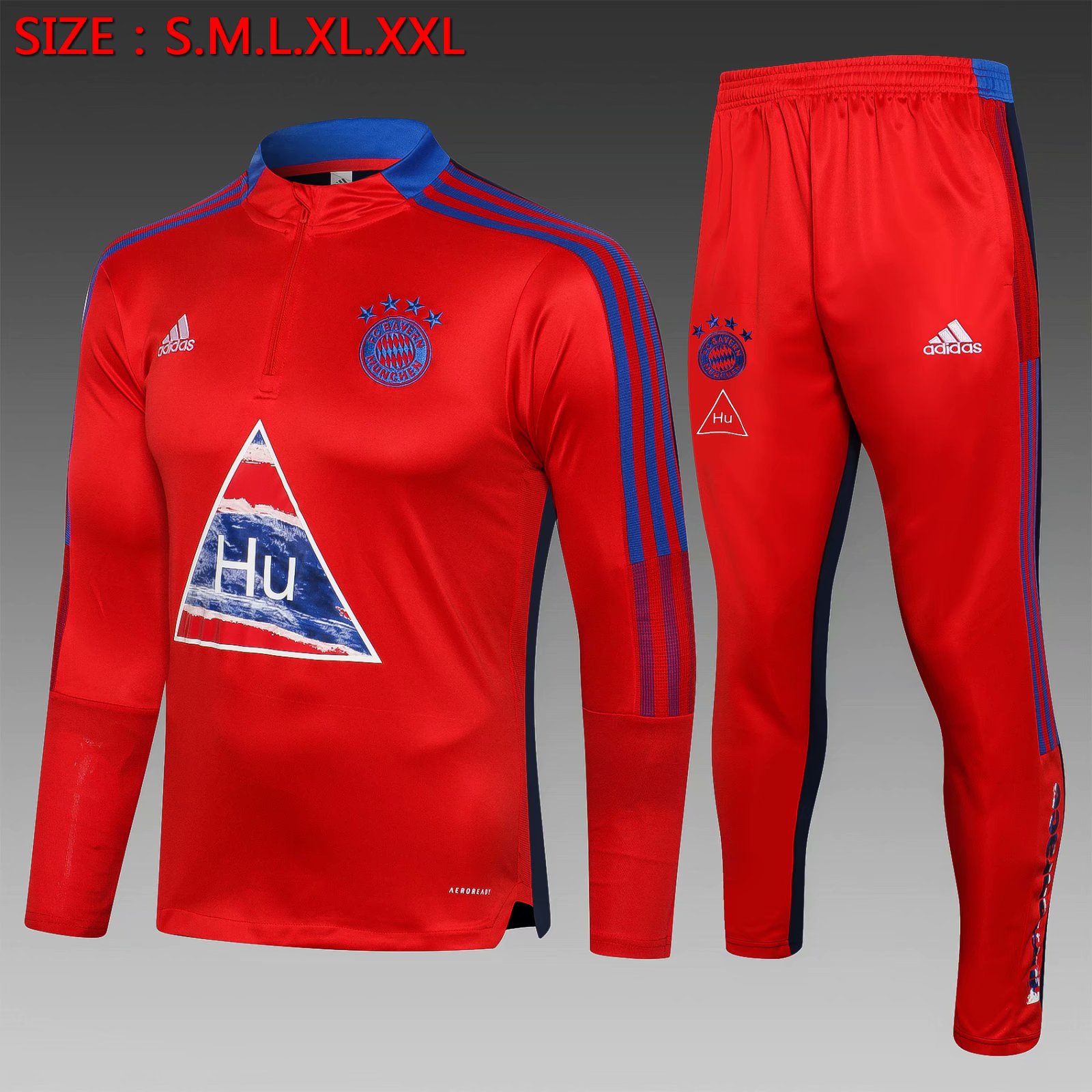 2021-2022 Bayern München Red Thailand Soccer Tracksuit Uniform-815