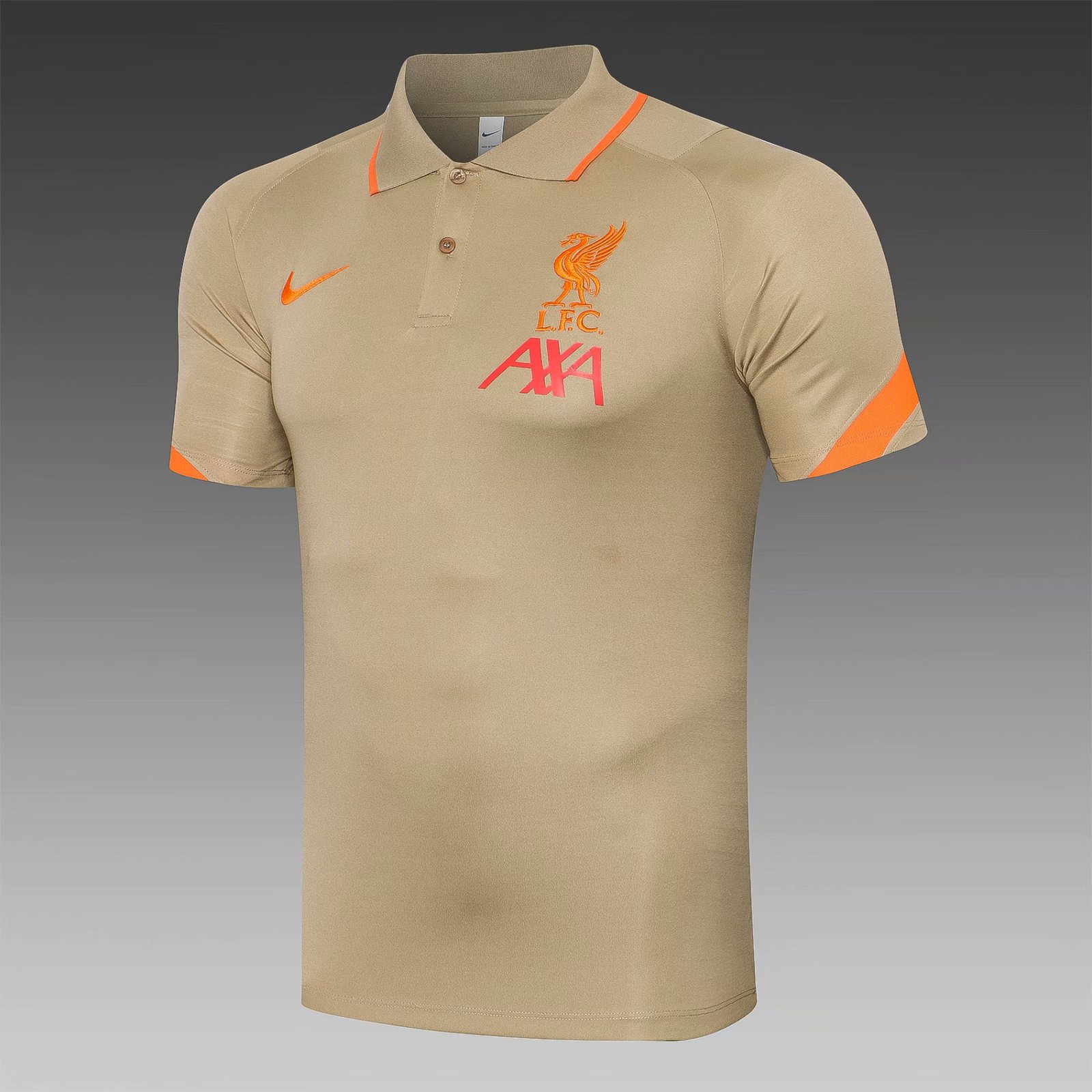 2021-22 Liverpool Gray & Yellow Polo Shirts-815