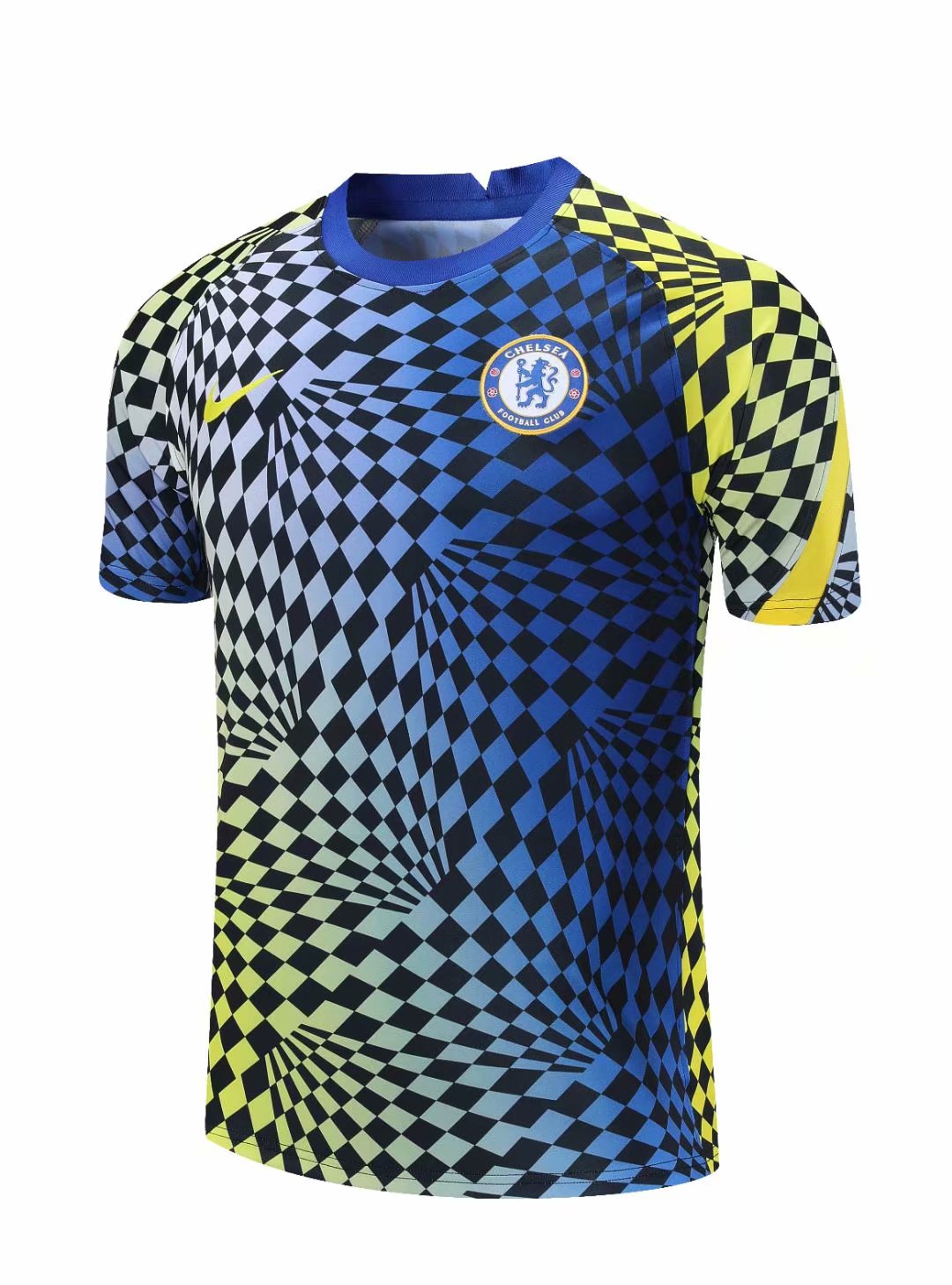 2021-22 Chelsea Yellow & Blue Thailand Training Soccer Jersey AAA-418