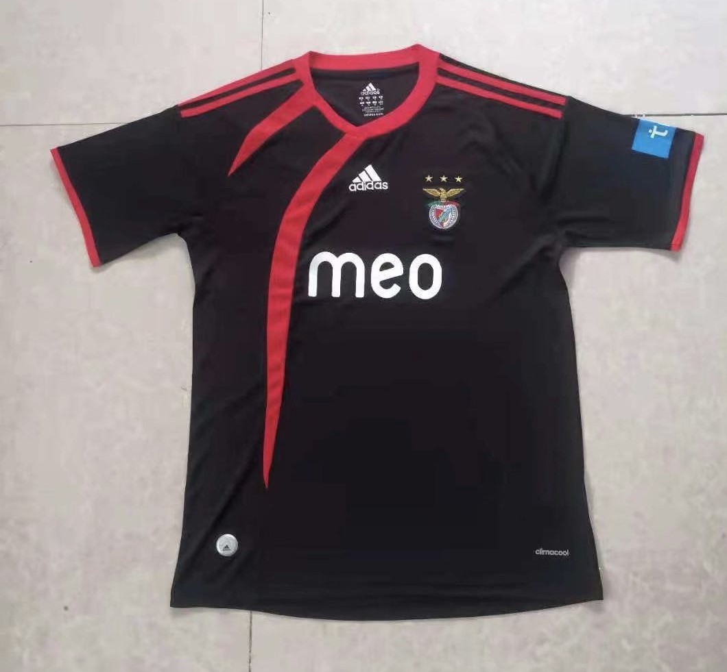 09-10 Retro Version Benfica Away Black Thailand Soccer Jersey AAA-522