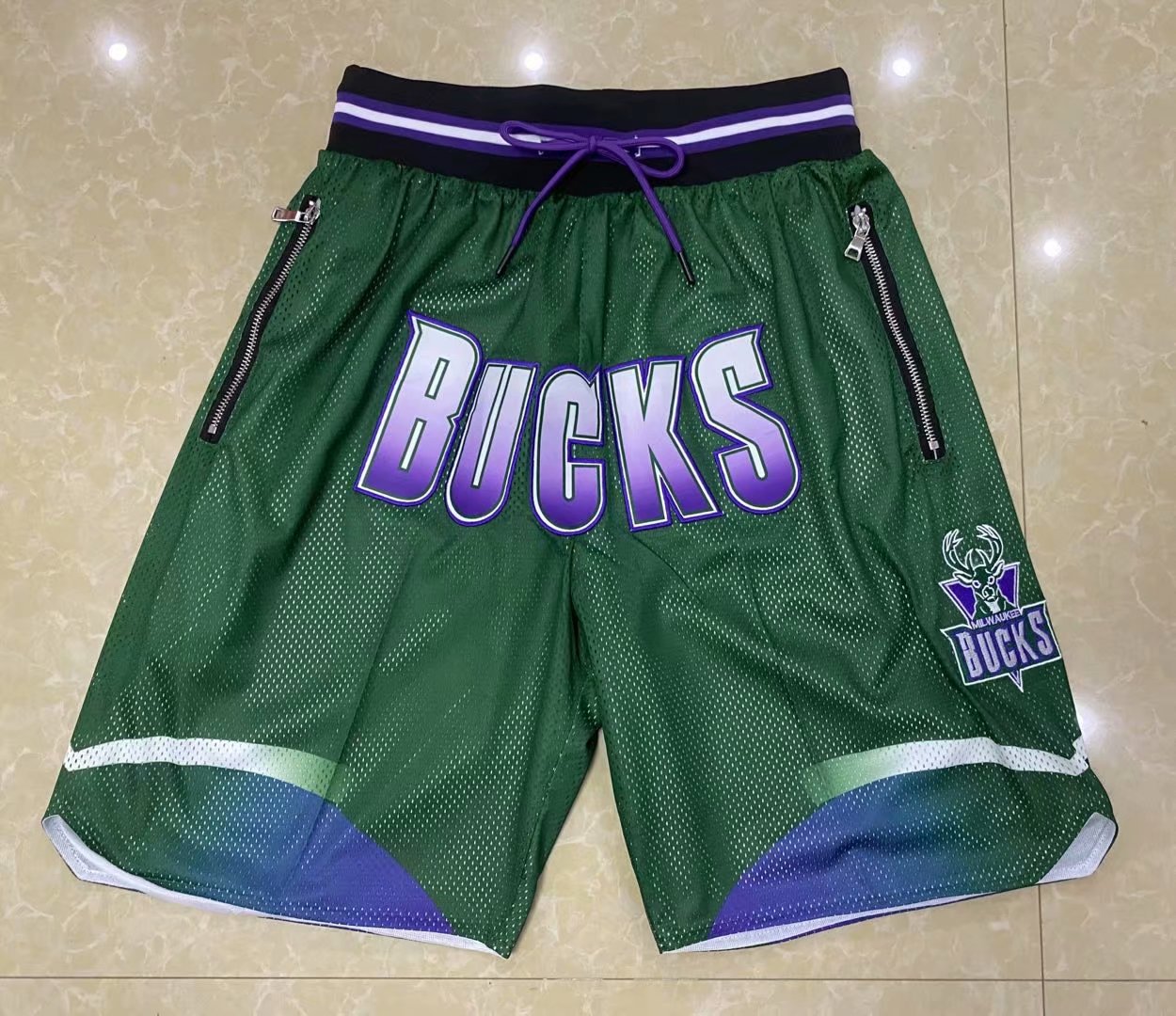 NBA Milwaukee Bucks Green Shorts