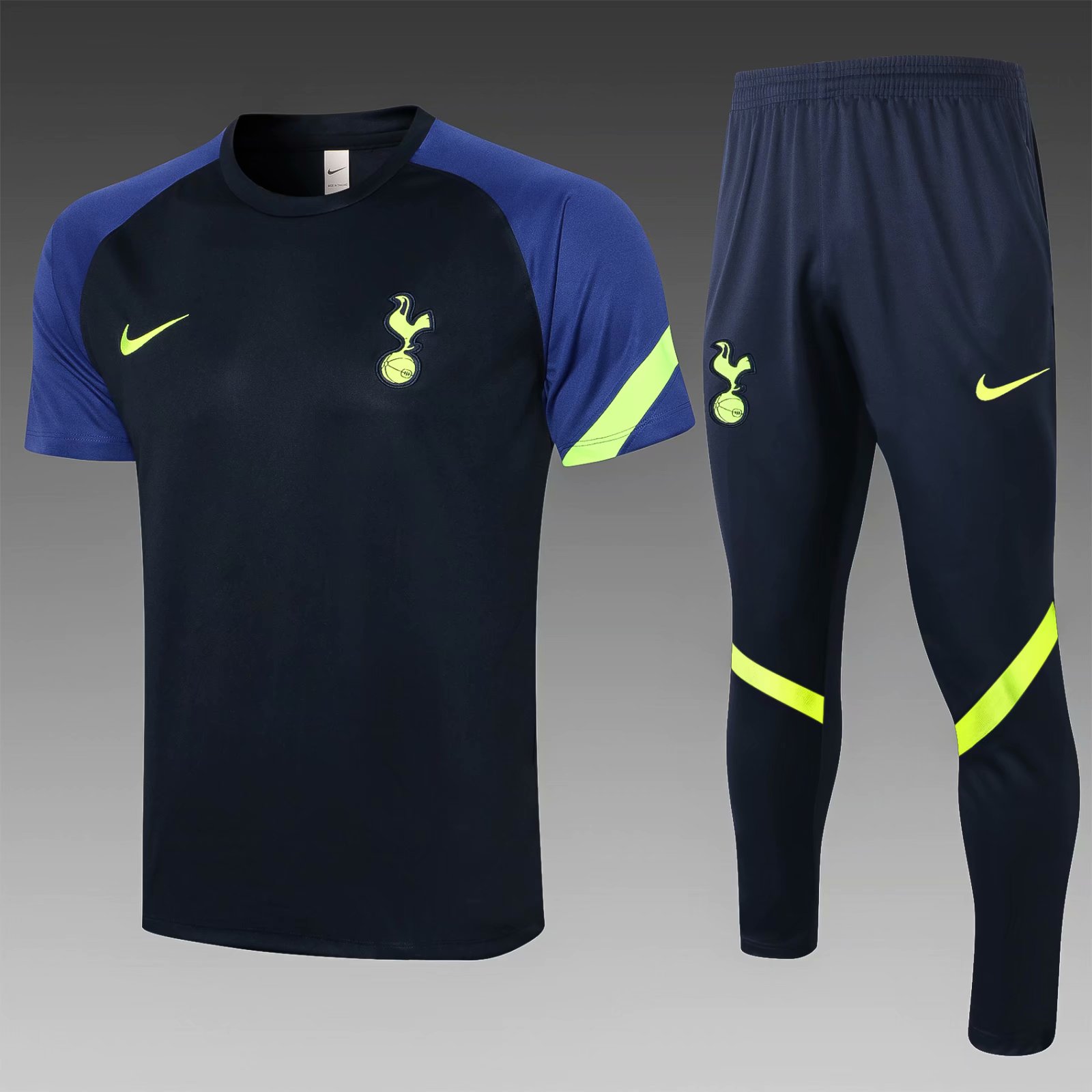 2021-22 Tottenham Hotspur Royal Blue Thailand Short-sleeved Tracksuit Uniform-815