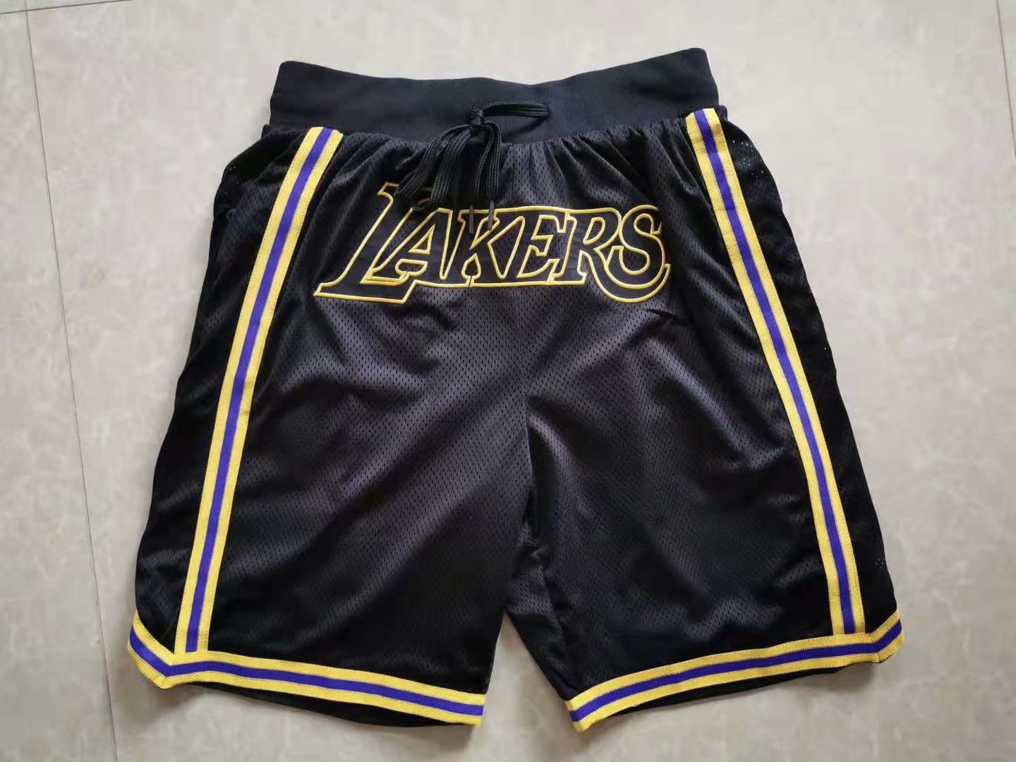 Los Angeles Lakers Black NBA Shorts-SJ