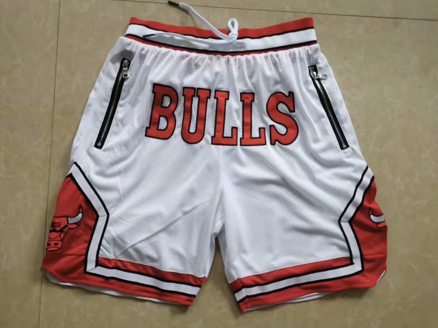Chicago Bull White NBA Shorts-SJ