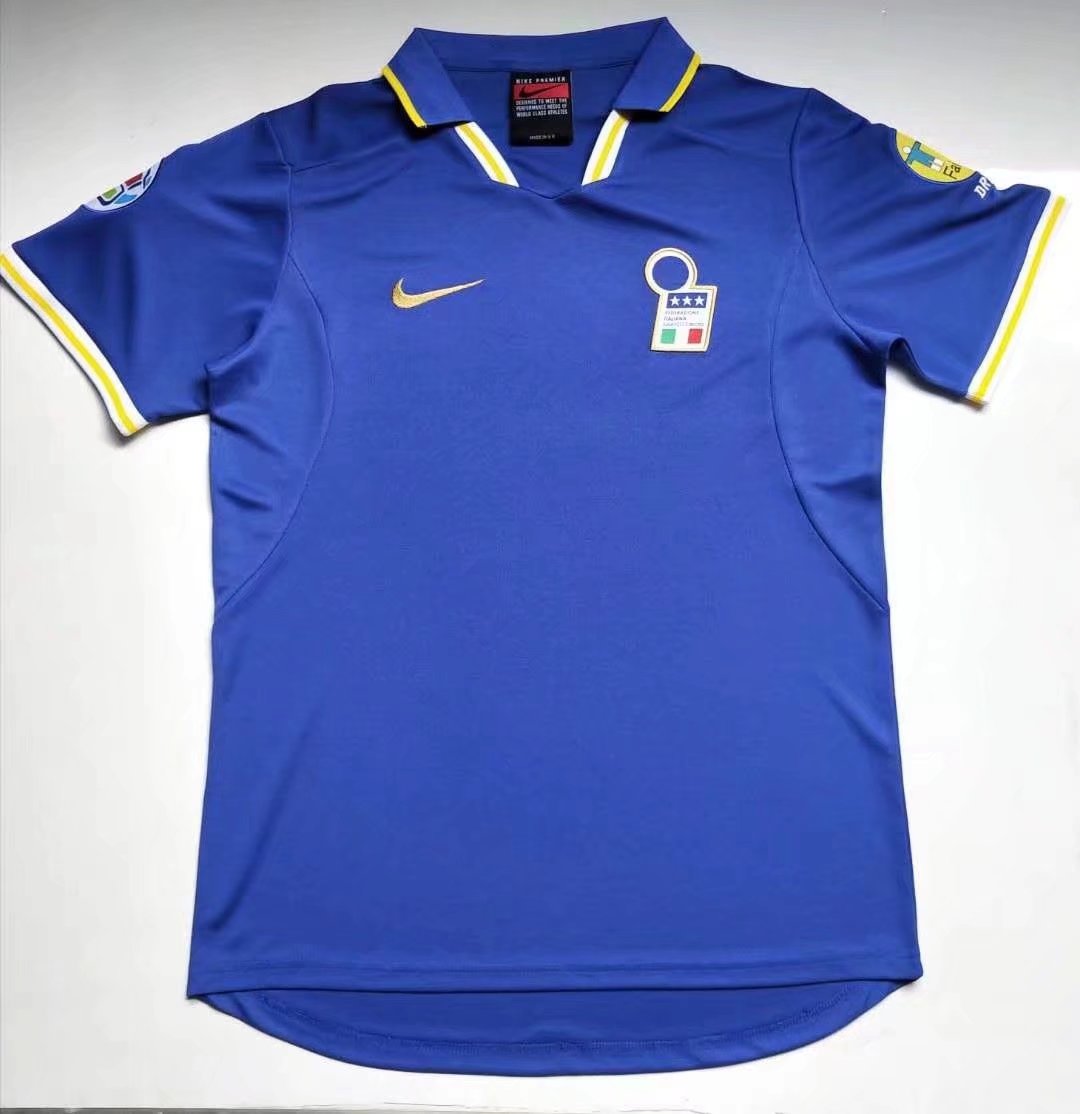 96 Retro Version Italy Blue Thailand Soccer Jersey AAA-7T321