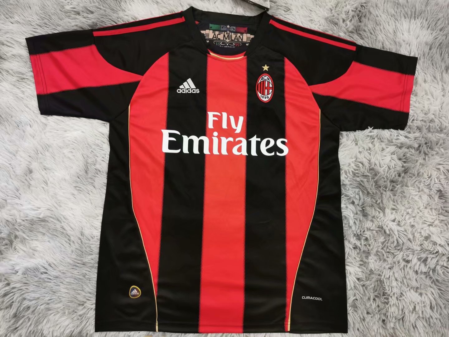10-11 Retro Version AC Milan Home Red & Black Thailand Soccer Jersey AAA-2041