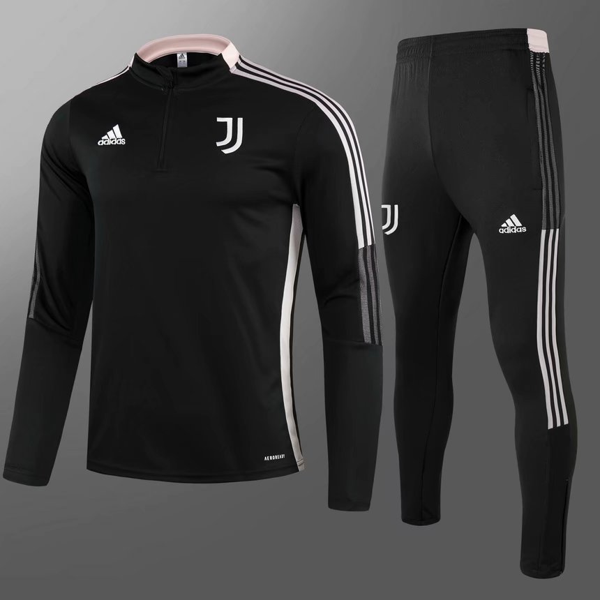 2021/2022 Juventus FC Black Thailand Soccer Tracksuit Uniform-GDP
