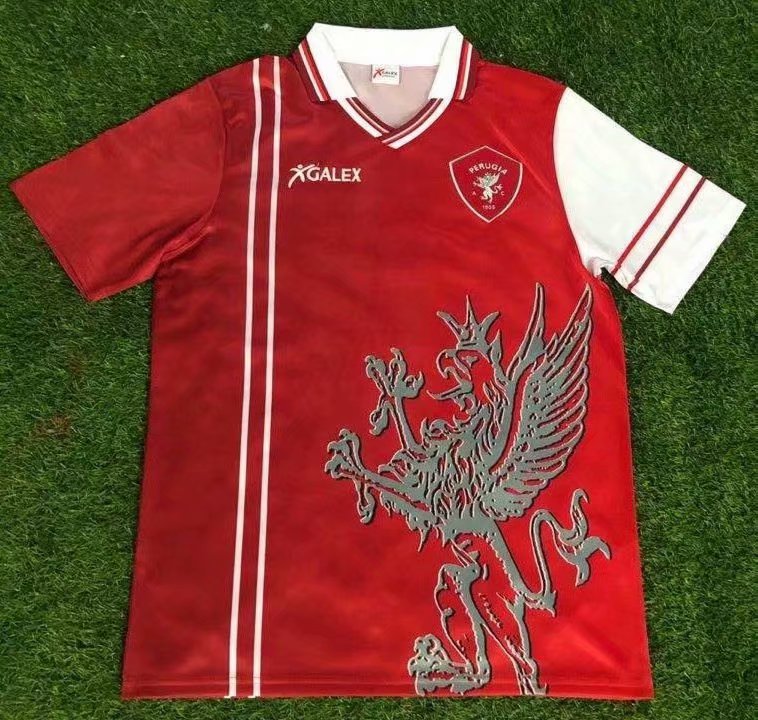 98-99 Retro Version AC Perugia Home Red Thailand Soccer Jersey AAA-503