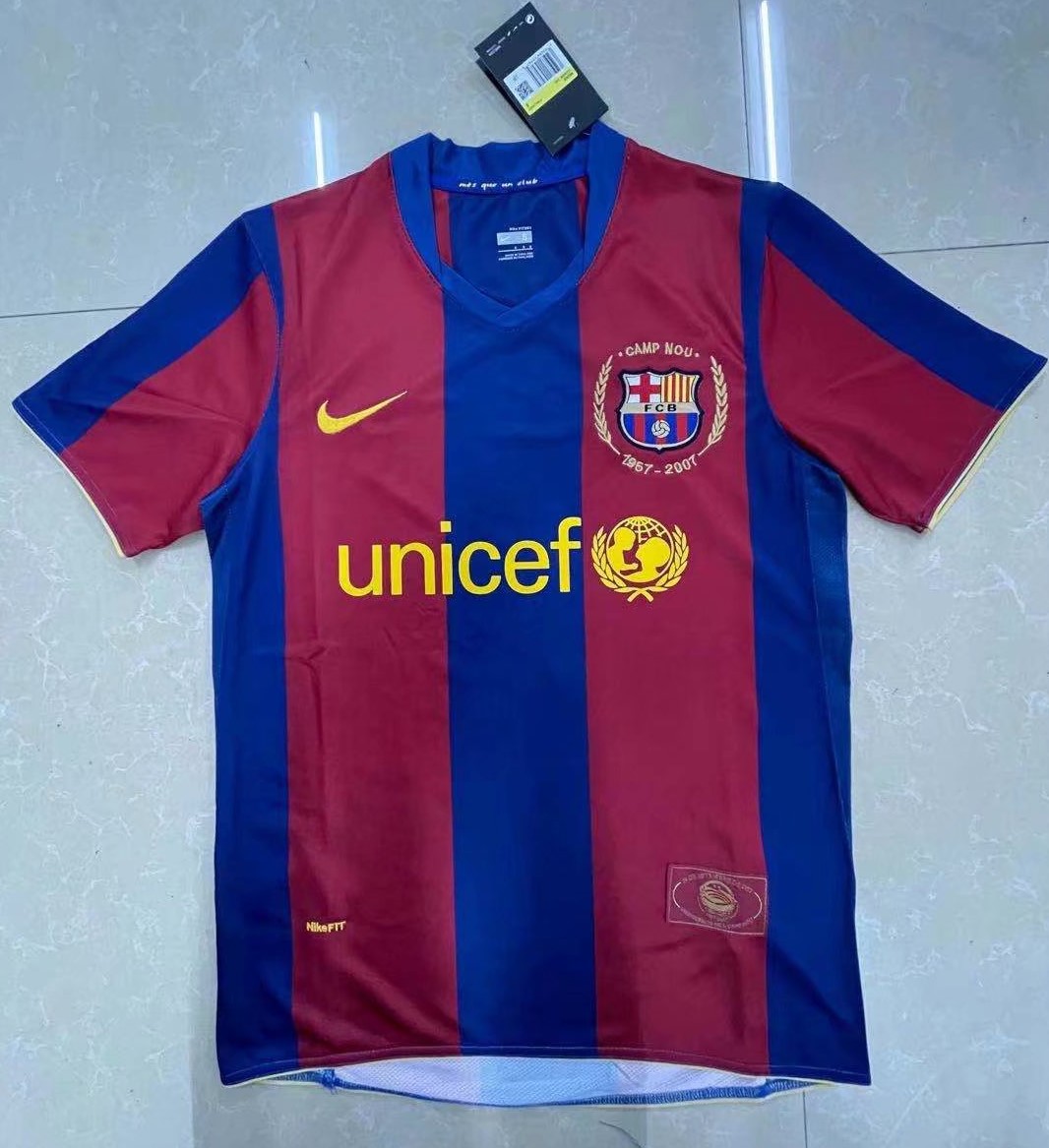 0708 Retro Version Barcelona Home Red & Blue Thailand Soccer Jersey AAA-410/SL