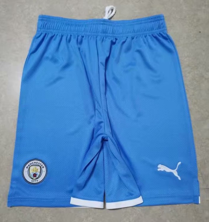 2021/22 Manchester City Home Blue Thailand Soccer Shorts-319