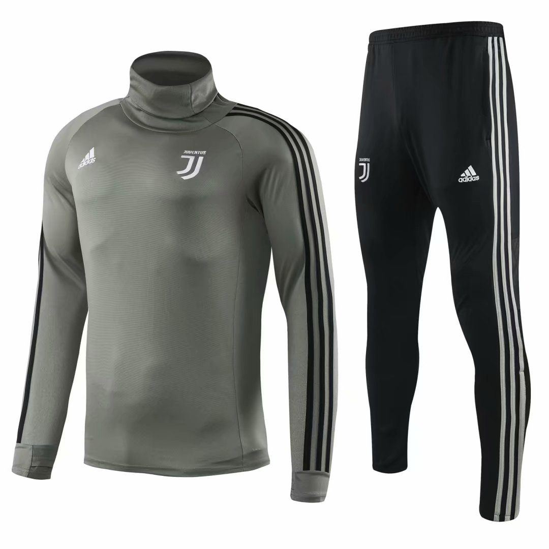 18 Classic Version Juventus FC Gray Thailand Soccer Tracksuit Uniform-GDP