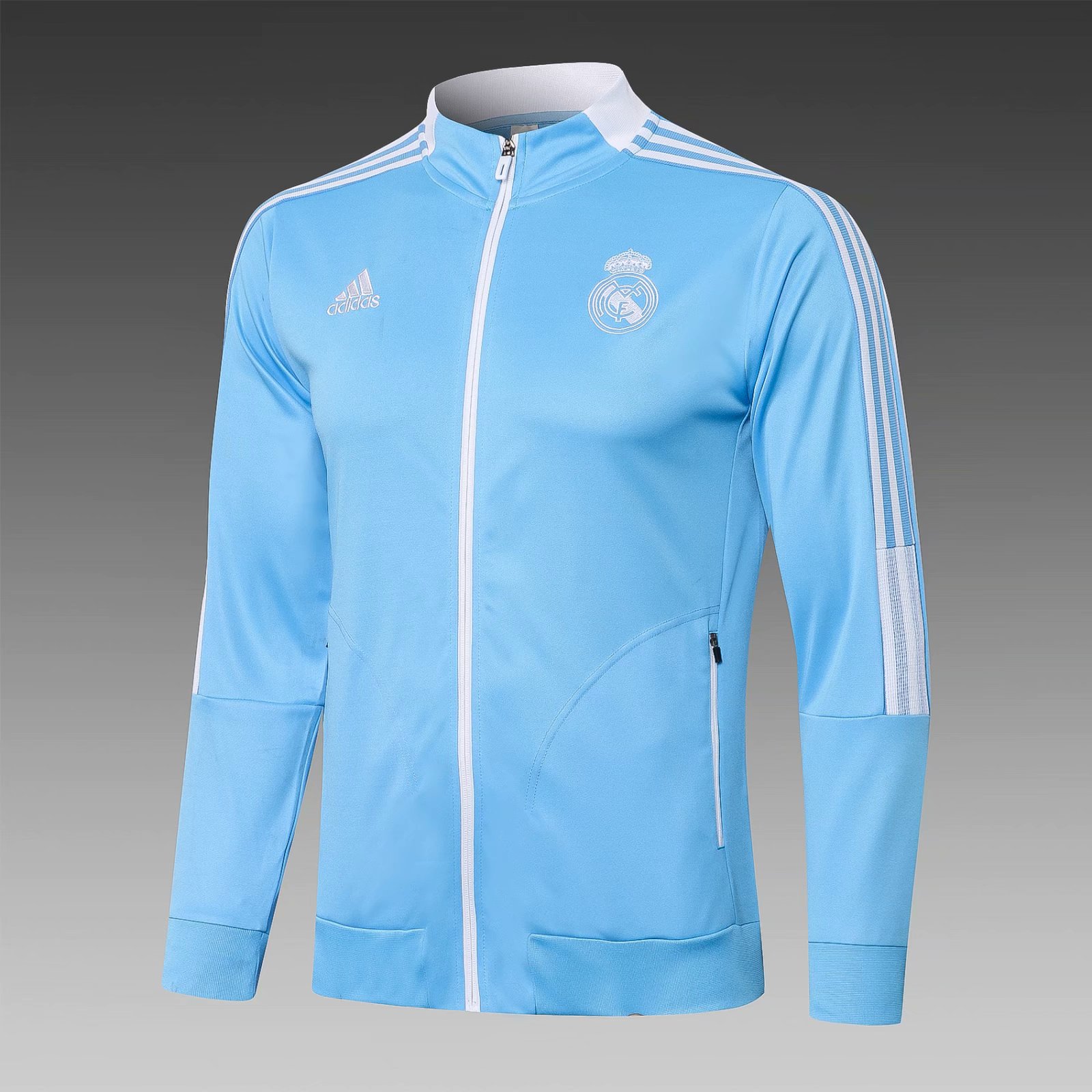 2021-22 Real Madrid Blue Thailand Jacket Top-815