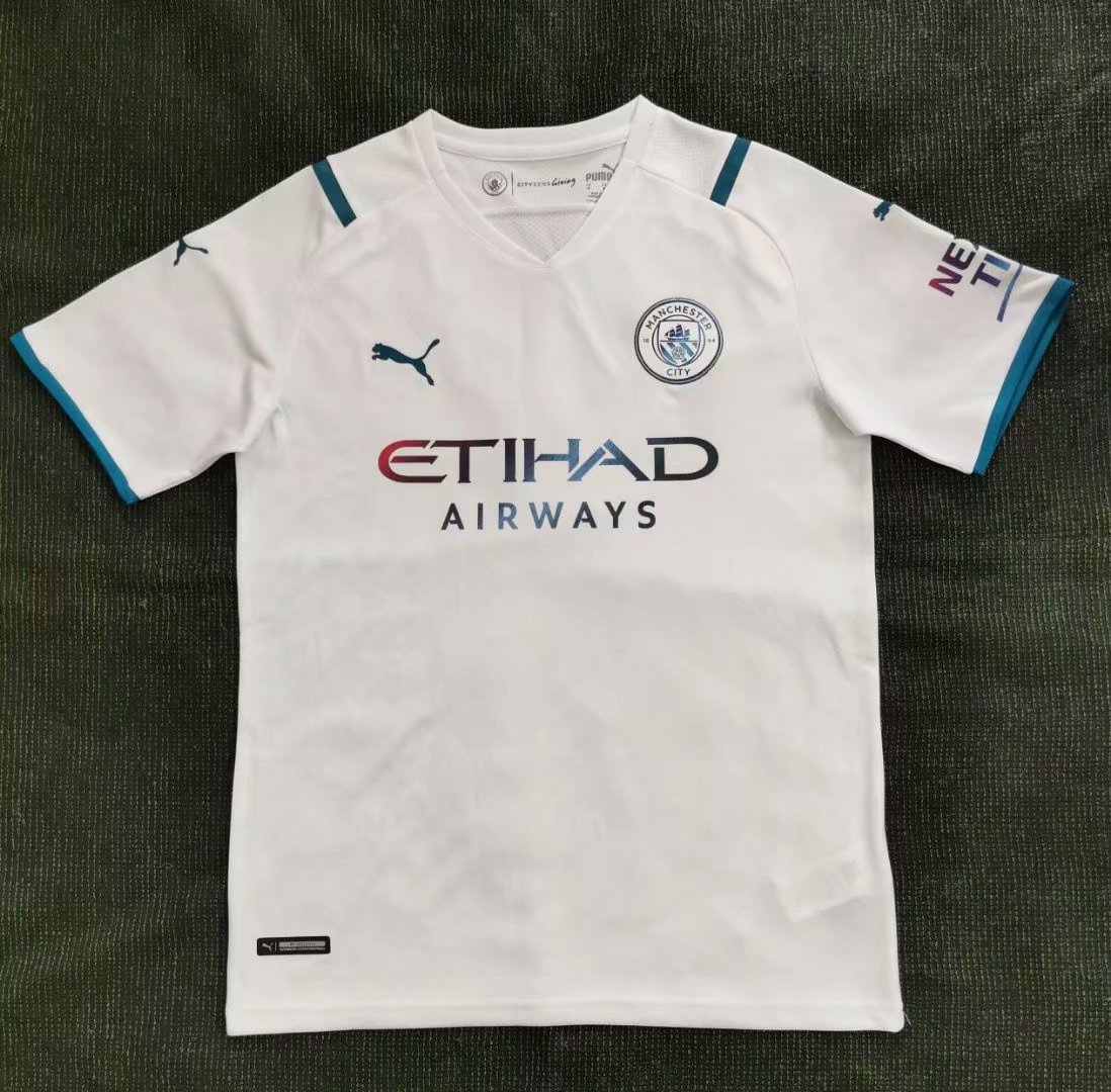 2021/2022 Manchester City Away White Thailand soccer jersey AAA-705
